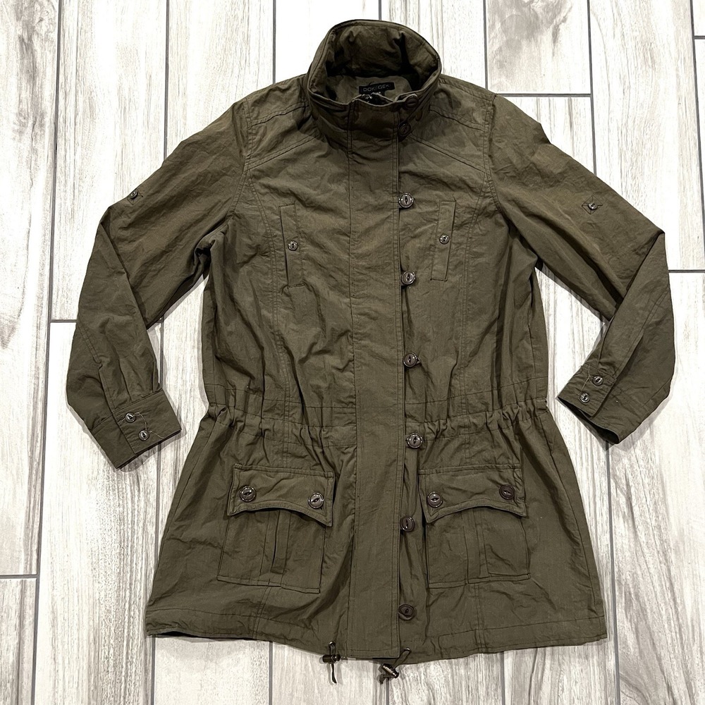 Nordstrom DOKI GEKI Lightweight Women's Jacket Army Green Military Style Small